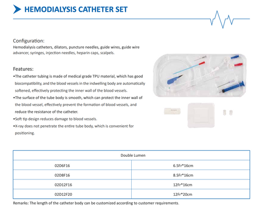 Anton Veterinary Hemodialysis Catheter Set